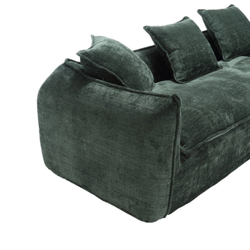 Modular Sectional Sofa, U-Shaped Couch with Sofa for five & Pillows, Modern Minimalist chenille Fabric Large Comfy Cloud Sofas, Living Room Furniture Sets-海智集-Default-