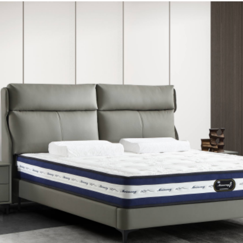 Luo LAN SeriesItalian Light Luxury Leather Bed 6175 # 222 * 190 * 1 18 (Single bed without bedside table-海智集-