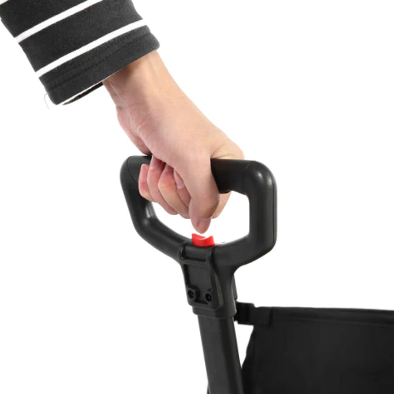 Beach Wagon,Collapsible Wagon 220lbs with Big Wheels Foldable Wagon Carts, Heavy Duty 300L Folding Utility Garden Cart with Big All-Terrain Beach Wheels & Drink Holders. Black-海智集-Default-