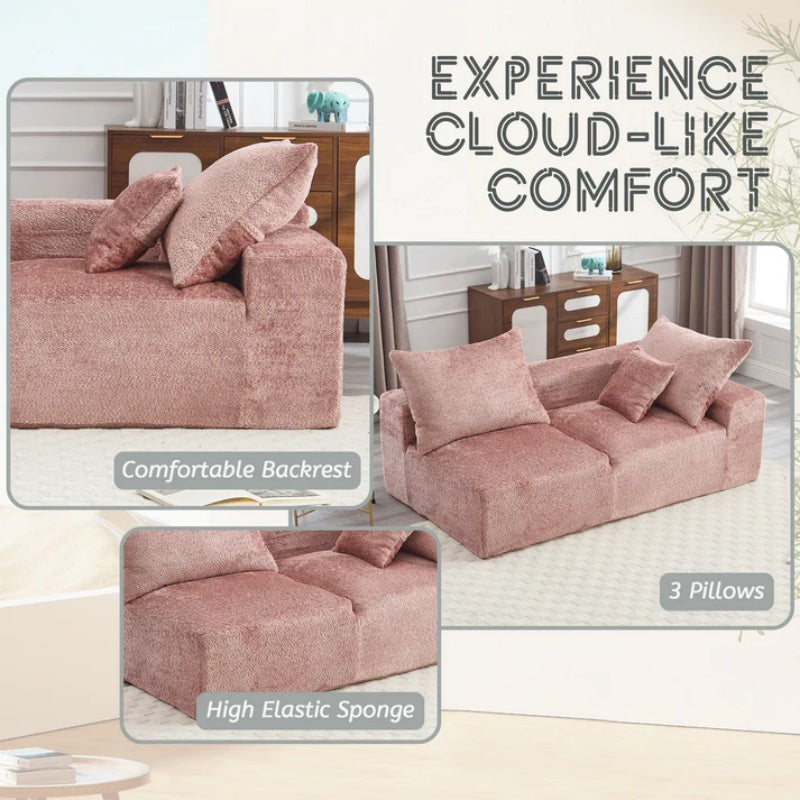 UNITED WE WIN Exquisite fabric technology, intimate two-person design, lazy leisure sitting, free combination of flexible and changeable, a wide range of scene applicability of the sofa-海智集-Default-