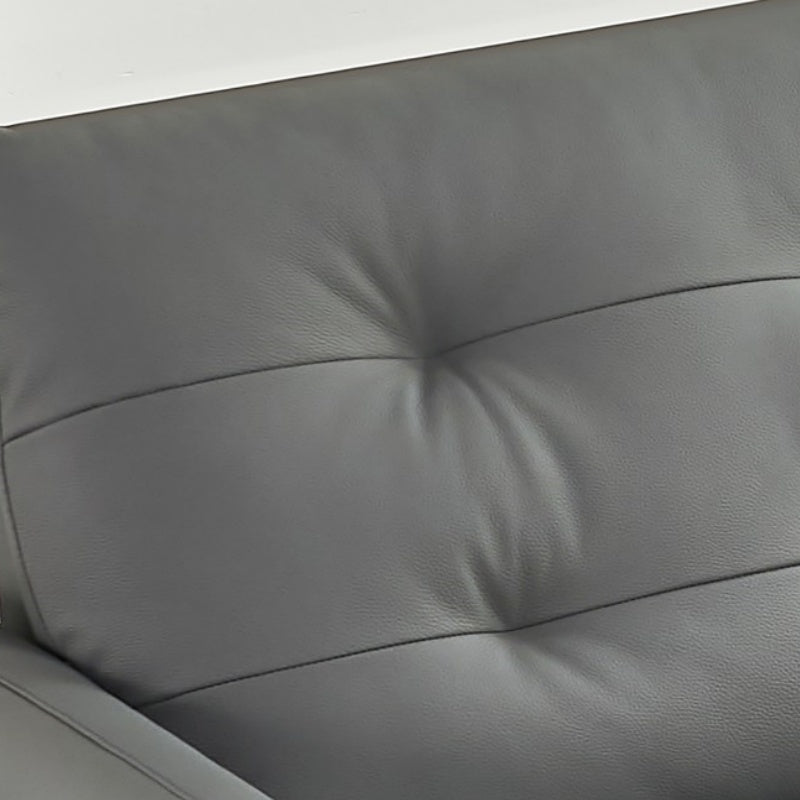 The luxurious and comfortable leather sofa in the living room is Italian, soft and modern-海智集-