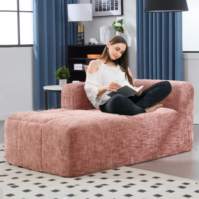 UNITED WE WIN Chenille Loveseat Sofa,Minimalist Modular Couches Sleeper for Living Room Bedroom Apartment Lounge-海智集-Default-