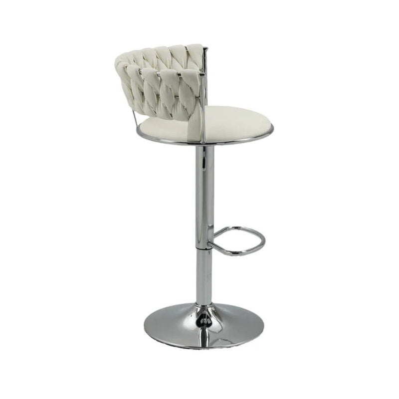 COOLMORE Swivel Bar Stools Set of 2 Adjustable Counter Height Chairs with Footrest for Kitchen, Dining Room 2PC/SET-海智集-Default-