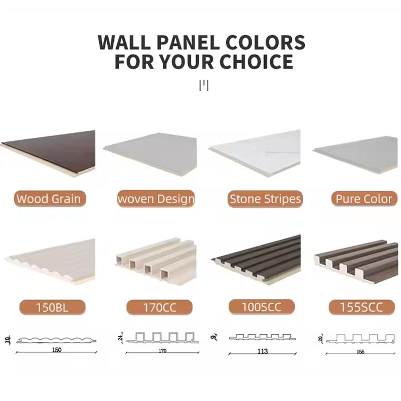 Home Improvement WPC 3D Wall Panels Reasonable Price Cladding Fluted Panels Wall Board Louvre Sheet-海智集-