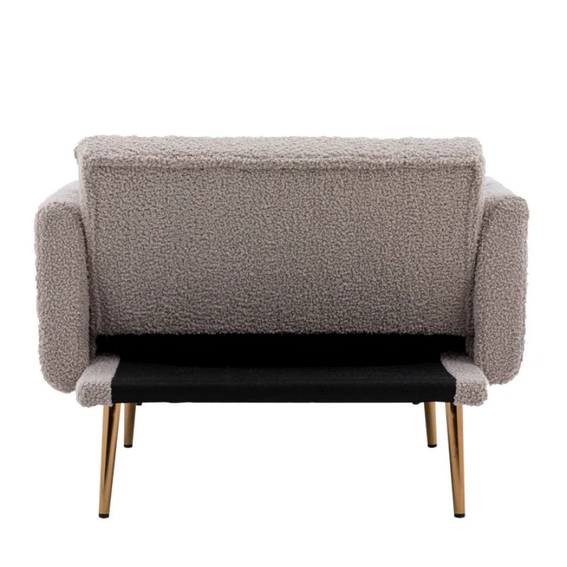 COOLMORE fashionable and classic style chaise lounge chair / accent chair for Living Room, bedroom (Grey Teddy)-海智集-Default-