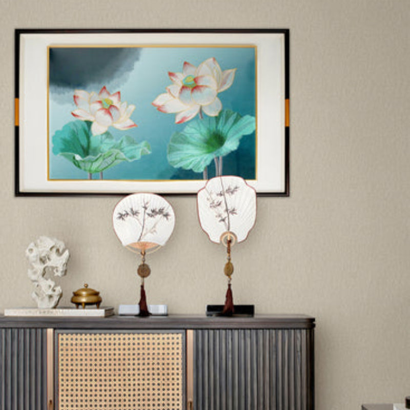 New Chinese Style Embroidered Wall Art - Handmade Silk Embroidery Painting with Rosewood Frame, Oriental Home Decor for Living Room & Bedroom-海智集-