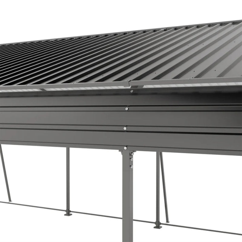Campcraft 13 x 26.5 ft carport, 0.25mm thick, with protective film to prevent scratching, 2 pairs of adhesive gloves, 3 hooks, 12 expansion screws, 6 fixed iron pieces-海智集-Default-