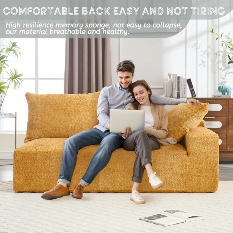 UNITED WE WIN Exquisite fabric technology, intimate two-person design, lazy leisure sitting, free combination of flexible and changeable, a wide range of scene applicability of the sofa-海智集-Default-