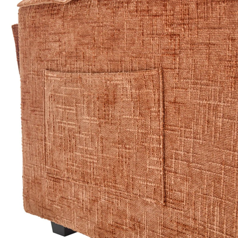 UNITED WE WIN Chenille fabric, solid construction, the overall structure of the sofa is stable, detachable armrests, two foot stools and two-seat sofa with side pockets-海智集-Default-