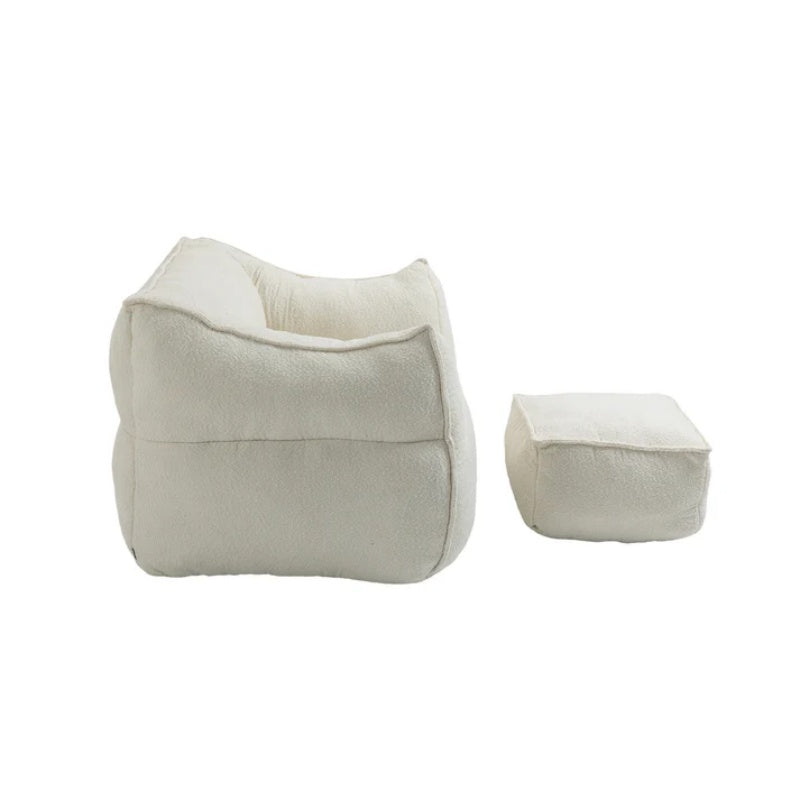 COOLMORE Bean Bag Chair Lazy Sofa/Footstool Durable Comfort Lounger High Back Bean Bag Chair Couch for Adults and Kids, Indoor & Outdoor-海智集-Default-