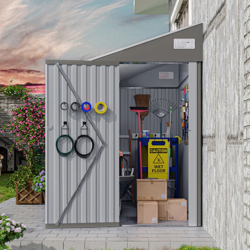 Campcraft Optional two-color storage shed, single hinge door, solid structural design, good ventilation, surface with protective film, and suitable for various scenarios-海智集-Default-