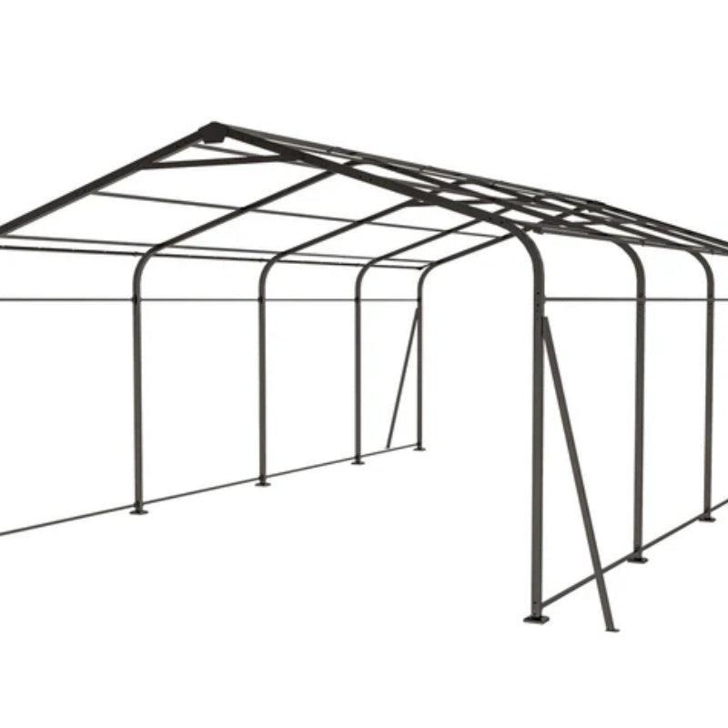 Campcraft 13 x 26.5 ft carport, 0.25mm thick, with protective film to prevent scratching, 2 pairs of adhesive gloves, 3 hooks, 12 expansion screws, 6 fixed iron pieces-海智集-Default-