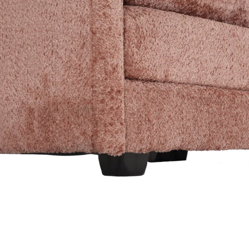 UNITED WE WIN Chenille fabric, removable armrests with side pockets, high density sponge filling, oversized double sofa with footstool-海智集-Default-