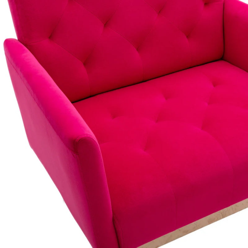COOLMORE Accent Chair ,leisure single sofa with Rose Golden feet-海智集-Default-