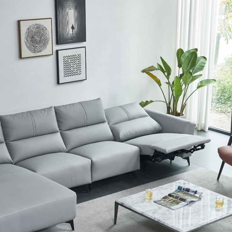 Luo LAN Series Leather Sofa, Italian Light Luxury Four-seater G36-海智集-