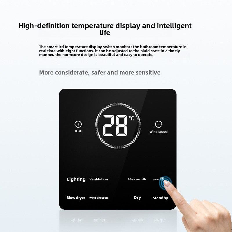 Honeycomb Panel Quick-Install Bathroom Heater Integrated Ceiling Gypsum Board Universal Linear Heater-Kitchen & Bathroom-海智集-Smart Electronic Switch-100X800-