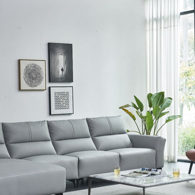 Luo LAN Series Leather Sofa, Italian Light Luxury Four-seater G36-海智集-