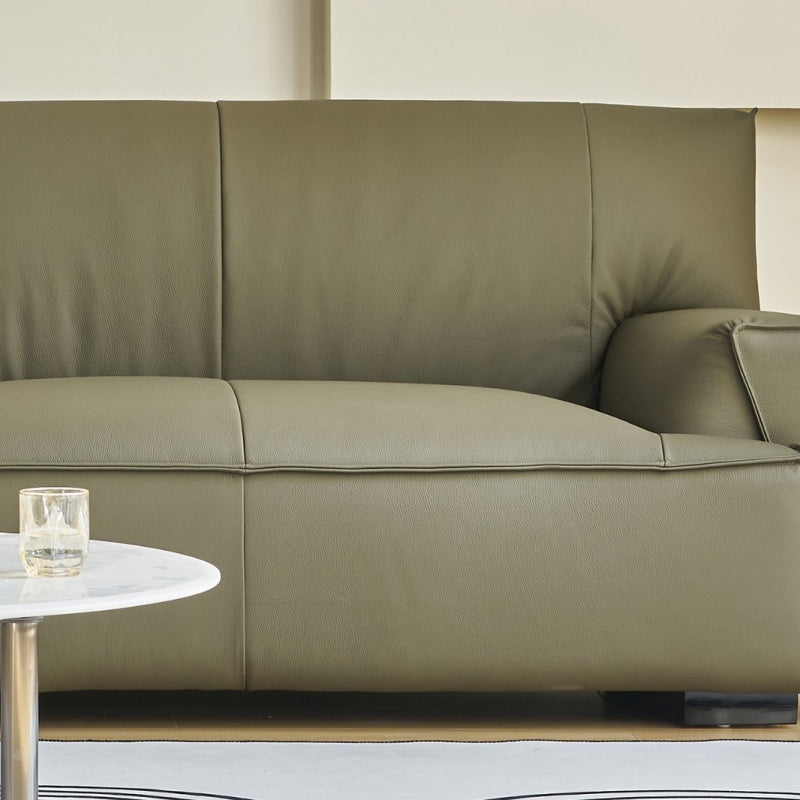 Leather Italian-style sofa, light luxury, four-seater, soft-海智集-