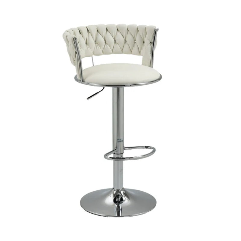 COOLMORE Swivel Bar Stools Set of 2 Adjustable Counter Height Chairs with Footrest for Kitchen, Dining Room 2PC/SET-海智集-Default-