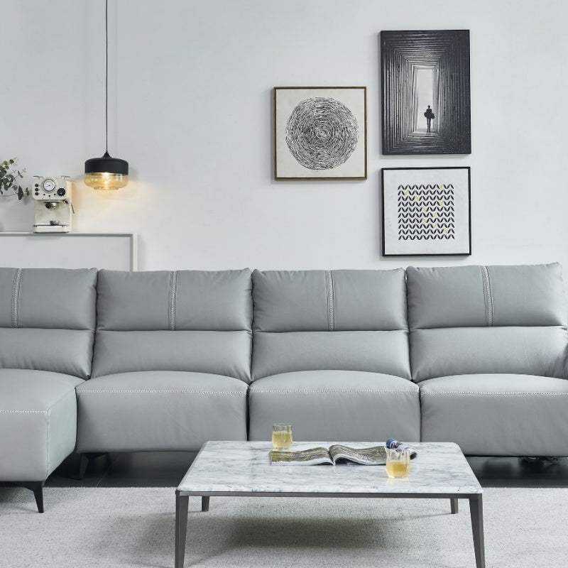 Luo LAN Series Leather Sofa, Italian Light Luxury Four-seater G36-海智集-