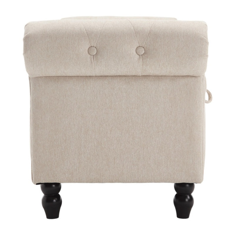 Coolmore Storage Ottoman 55.12 Inches Upholstered Fabric Storage Ottoman Bench,Button Tufted Ottoman with Storage for Living Room,Bedroom End of Bed Bench Withstands 275lbs-海智集-Default-
