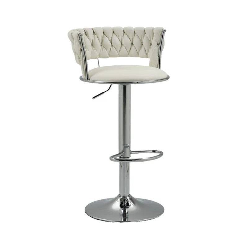 COOLMORE Swivel Bar Stools Set of 2 Adjustable Counter Height Chairs with Footrest for Kitchen, Dining Room 2PC/SET-海智集-Default-