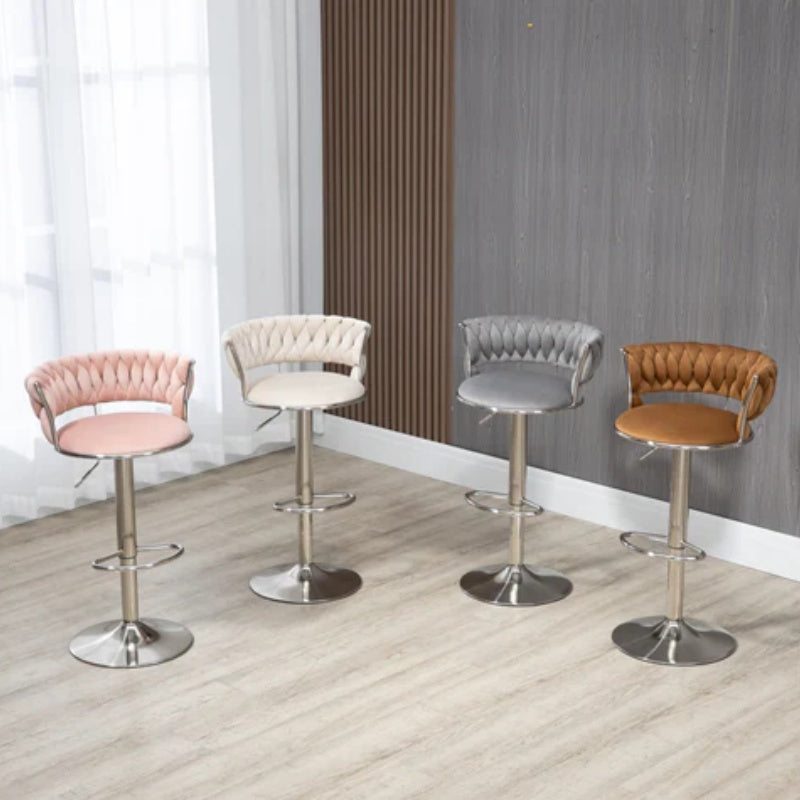 COOLMORE Swivel Bar Stools Set of 2 Adjustable Counter Height Chairs with Footrest for Kitchen, Dining Room 2PC/SET-海智集-Default-
