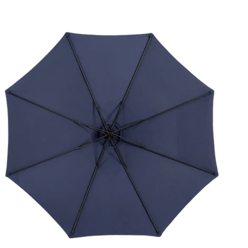 Best Choice Products 10ft Offset Hanging Market Patio Umbrella w/Easy Tilt Adjustment, Polyester Shade, 8 Ribs for Backyard, Poolside - (Navy blue )(No Base)-海智集-Default-