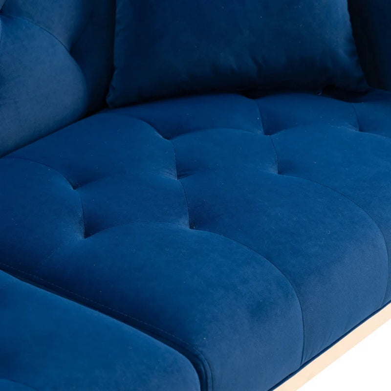 COOLMORE Velvet Sofa , Accent sofa .loveseat sofa with metal feet-海智集-Default-