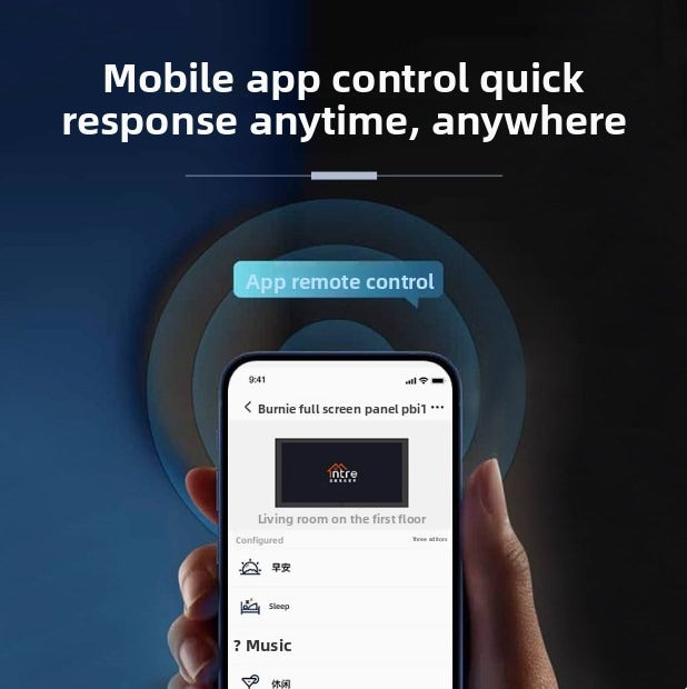 Intelligent scene panel, intelligent switch, touch screen, voice control, full-screen panel-海智集-