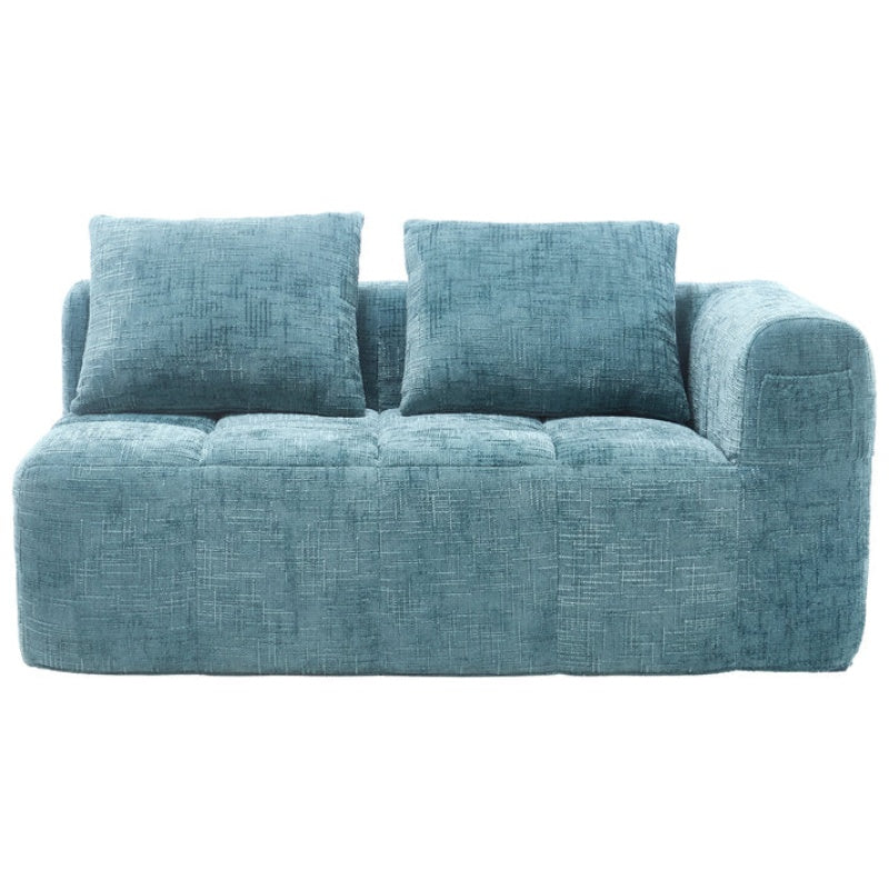 UNITED WE WIN Chenille Loveseat Sofa,Minimalist Modular Couches Sleeper for Living Room Bedroom Apartment Lounge-海智集-Default-