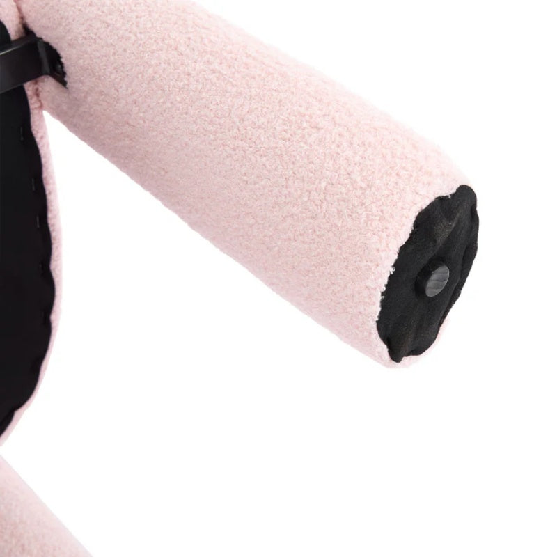 COOLMORE Contemporary Designed Velvet Upholstered Accent/Dining Chair with Armrests in Pink Teddy-海智集-Default-