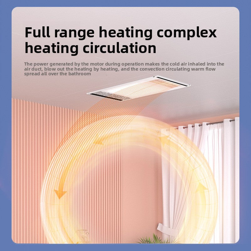 Dedicated Warm Air Heating Lighting Exhaust Fan Integrated Bathroom Ventilation Fan Ceiling Light Bathroom Heater-Kitchen & Bathroom-海智集-Key Switches-300X600-