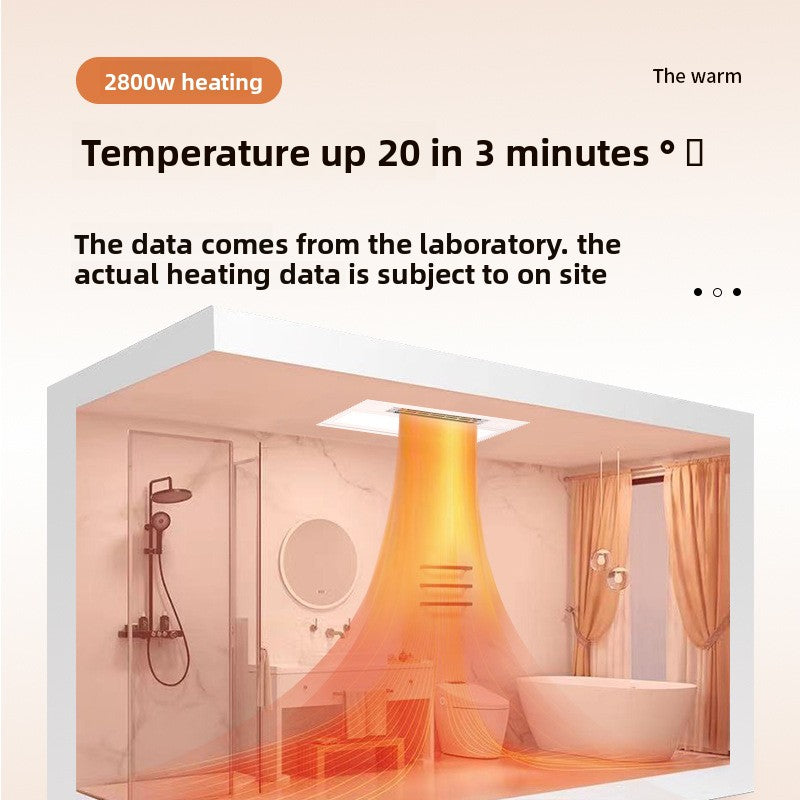 Dedicated Warm Air Bathroom Heater Integrated Ceiling Ventilation Fan Lighting Integrated Bathroom Multifunctional Heating-Kitchen & Bathroom-海智集-Key Switches-300X600-