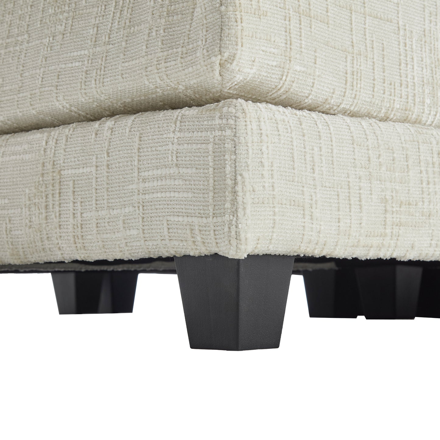 UNITED WE WIN Chenille fabric, solid construction, the overall structure of the sofa is stable, detachable armrests, two foot stools and two-seat sofa with side pockets-海智集-Default-