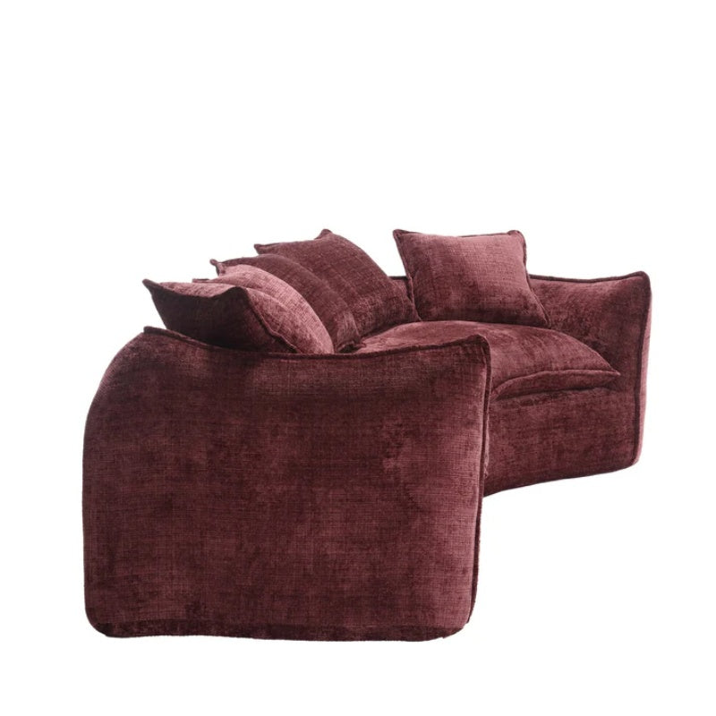 Modular Sectional Sofa, U-Shaped Couch with Sofa for five & Pillows, Modern Minimalist chenille Fabric Large Comfy Cloud Sofas, Living Room Furniture Sets-海智集-Default-