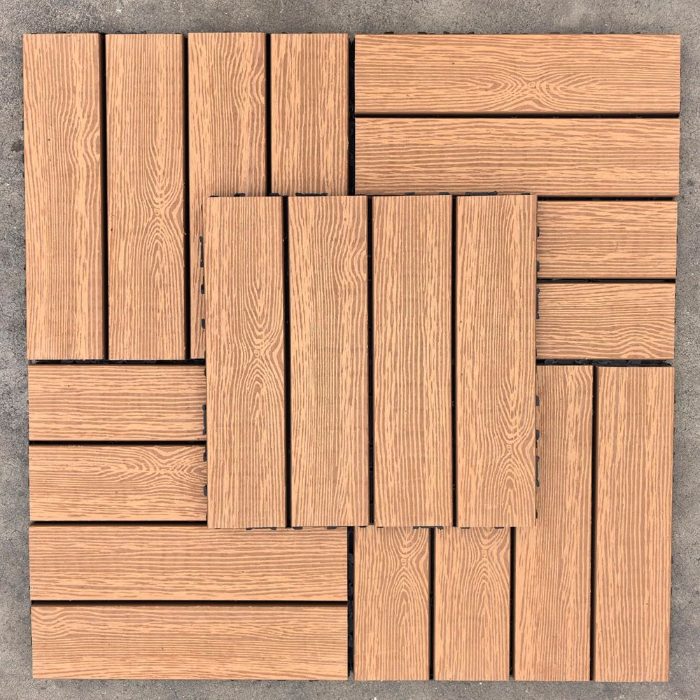 All Weather Use Interlocking Deck Tiles Plastic Patio Flooring Outdoor Waterproof for Balcony Porch-海智集-
