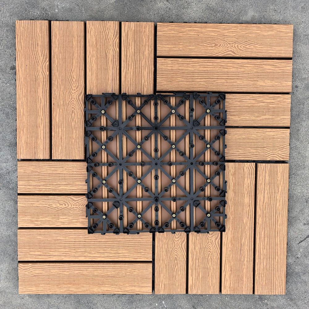 All Weather Use Interlocking Deck Tiles Plastic Patio Flooring Outdoor Waterproof for Balcony Porch-海智集-