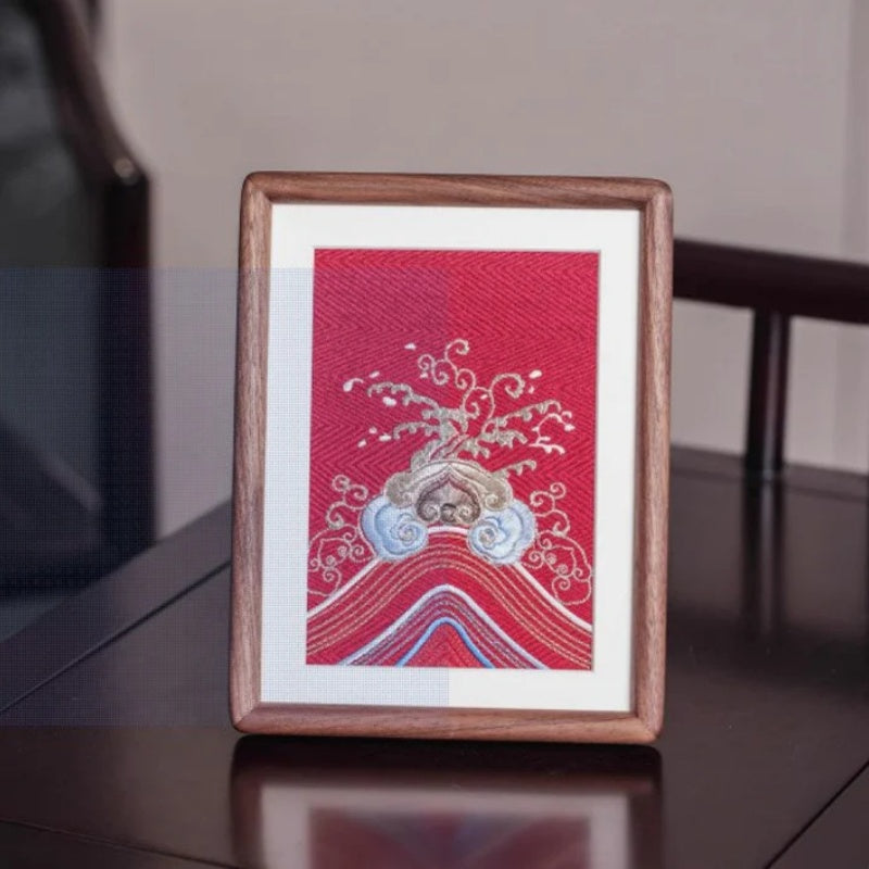 "Qiantang River Tide Surging" hand-embroidered art painting, Ideal gift for housewarming/wedding-海智集-Embroidery-