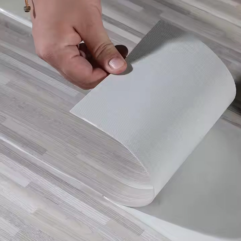 Wood Spc PVC Plastic Sticker LVT Click Plank Floor Tiles Self Adhesive Vinyl Flooring Piso-海智集-