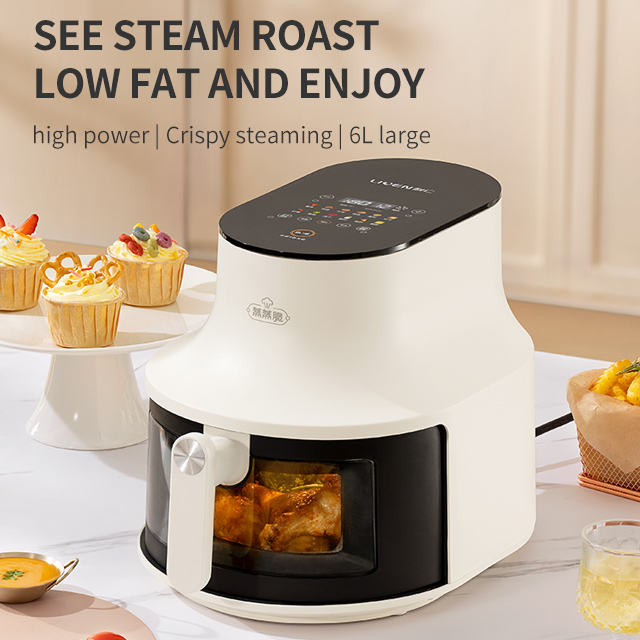 6L General Electric Round Deep Hot Multi Oil Free Air Fyrer Fryer With Touch Screen Display-海智集-