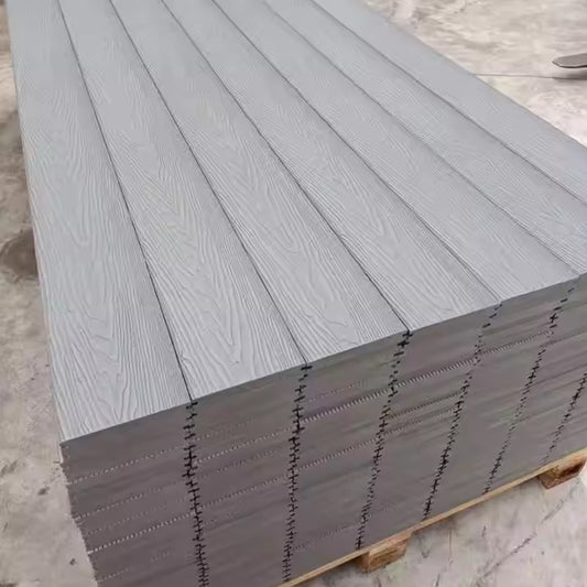 Wear Resistance Wood Plastic Composite Embossed Deck Floor WPC Engineered Flooring Garden Sidewalk Corridor Decoration WPC Panel-海智集-