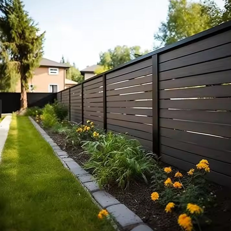 Cheap Composite Fence Panels Custom Design Aluminum Post Privacy New Design Wpc Fence-海智集-