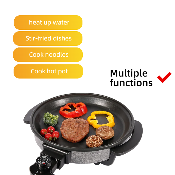 30cm Electric Pizza Pan 1500W GS CE ROHS CB Approval Flat Pizza Pan with Electric Cooking for Household-海智集-