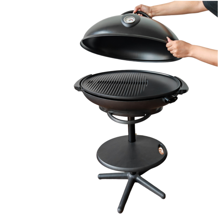 Balcony Grill Standing Table Temperature Display BBQ Electric Grill Portable and Convenient Camping Grill for Party-海智集-