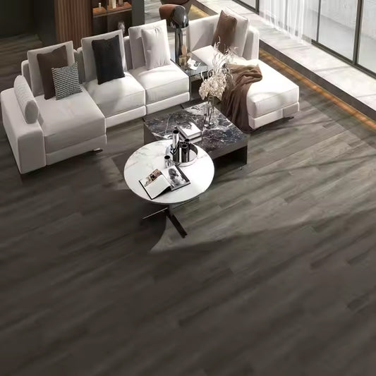 Free Sample Grey Tiles Parquet Vinyl Wood Look Click Flooring Gym SPC Floor Piso PVC Plastic Floor Indoor-海智集-