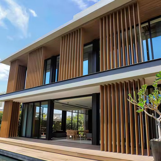 Siding Co-extrusion External Cladding Outdoor Wood Plastic Composite Cladding Exterior Wpc Wall Panels-海智集-