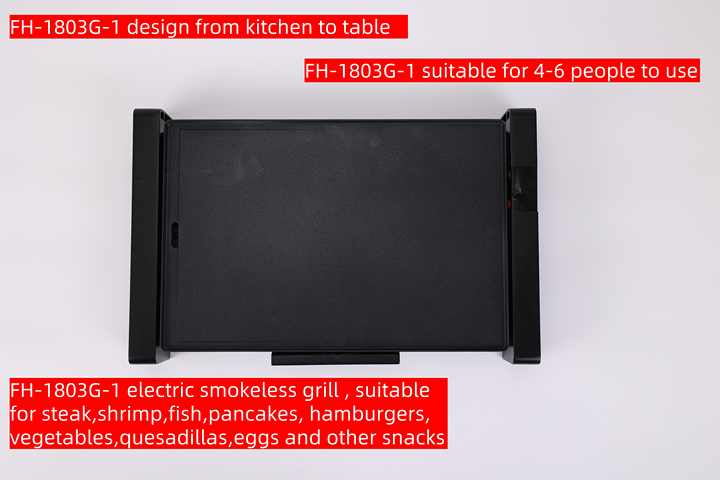 Smokeless Indoor Tabletop Electric Bbq Grill Bbq Griddle Manufacturer Smokeless for Cooking Pancakes-海智集-