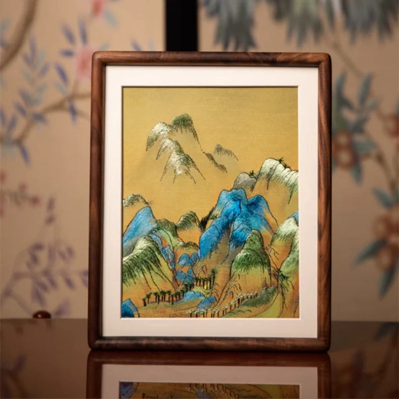 Hand-embroidered decorative items, a three-dimensional new Chinese-style home art collection, are the top choice for gifting-海智集-Embroidery-