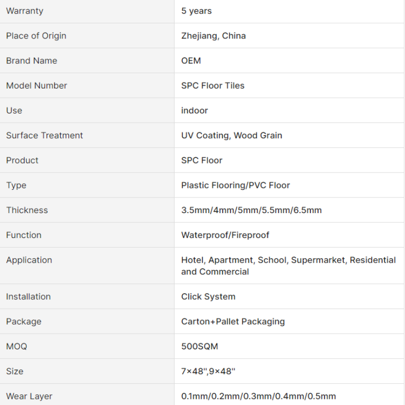 PVC Vinyl Flooring 4MM Easy Install Click System Venile SPC Vinyl Flooring Price-海智集-